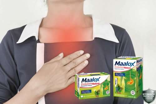 In questa recensione Parliamo di Maalox Evoluzione Natura, dispositivo medico utile per combattere acidità di stomaco e reflusso gastroesofageo, analizzandone ingredienti, composizione, efficacia, modo d'uso, controindicazioni ed effetti collaterali