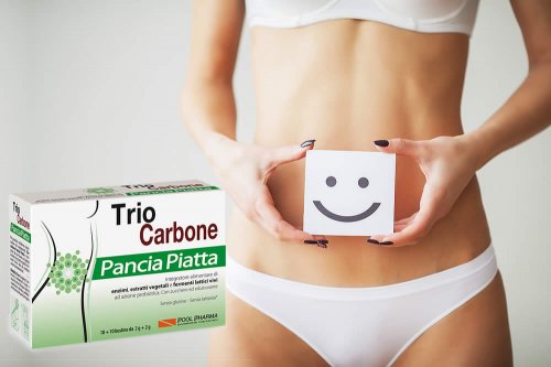 In questa recensione Parliamo di Trio Carbone Pancia Piatta, utile per combattere meteorismo, disbiosi, crampi addominali e flatulenza, analizzandone ingredienti, composizione, efficacia, modo d'uso, controindicazioni ed effetti collaterali